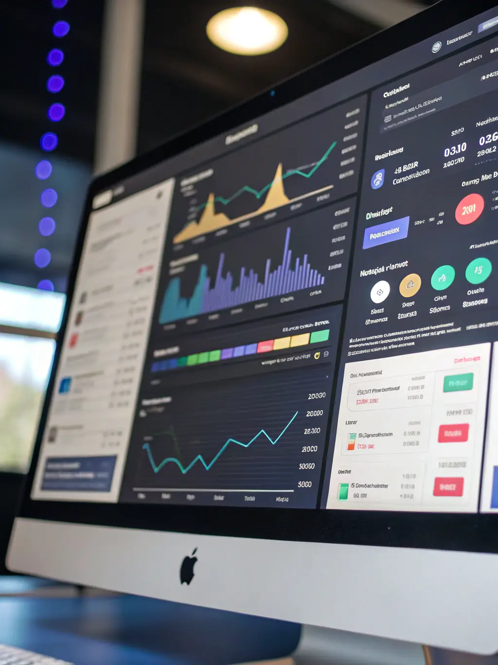 A screenshot of a sleek, modern web portal dashboard with analytics and user management features, showcasing NextOrbit's web portal capabilities.
